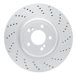 BMW M6 Brake Rotor (1) - Right Rear - R1 Concepts - GeoSPEC Coated Rotor - Drilled - `06-`10